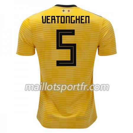 Maillot de Foot Belgique Vertonghen 5 Exterieur Coupe du monde 2018